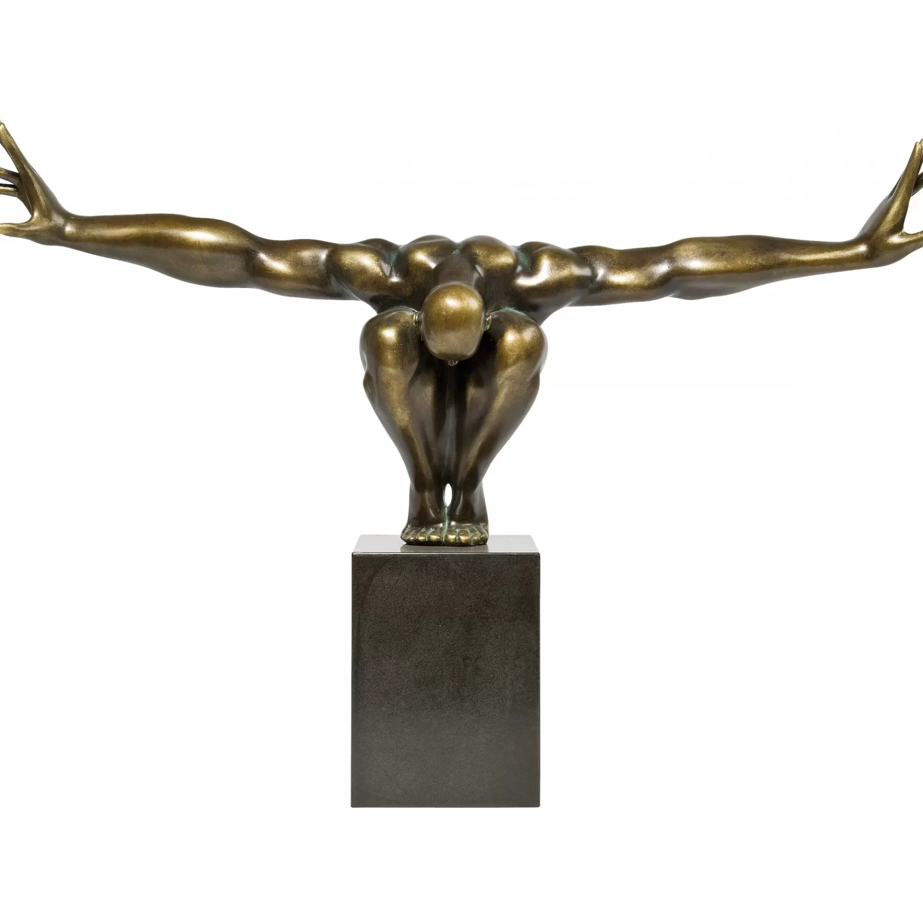 Scultura Atletica in Bronzo Invecchiato - Arredo Decorativo da 75 cm per Interni ed Esterni