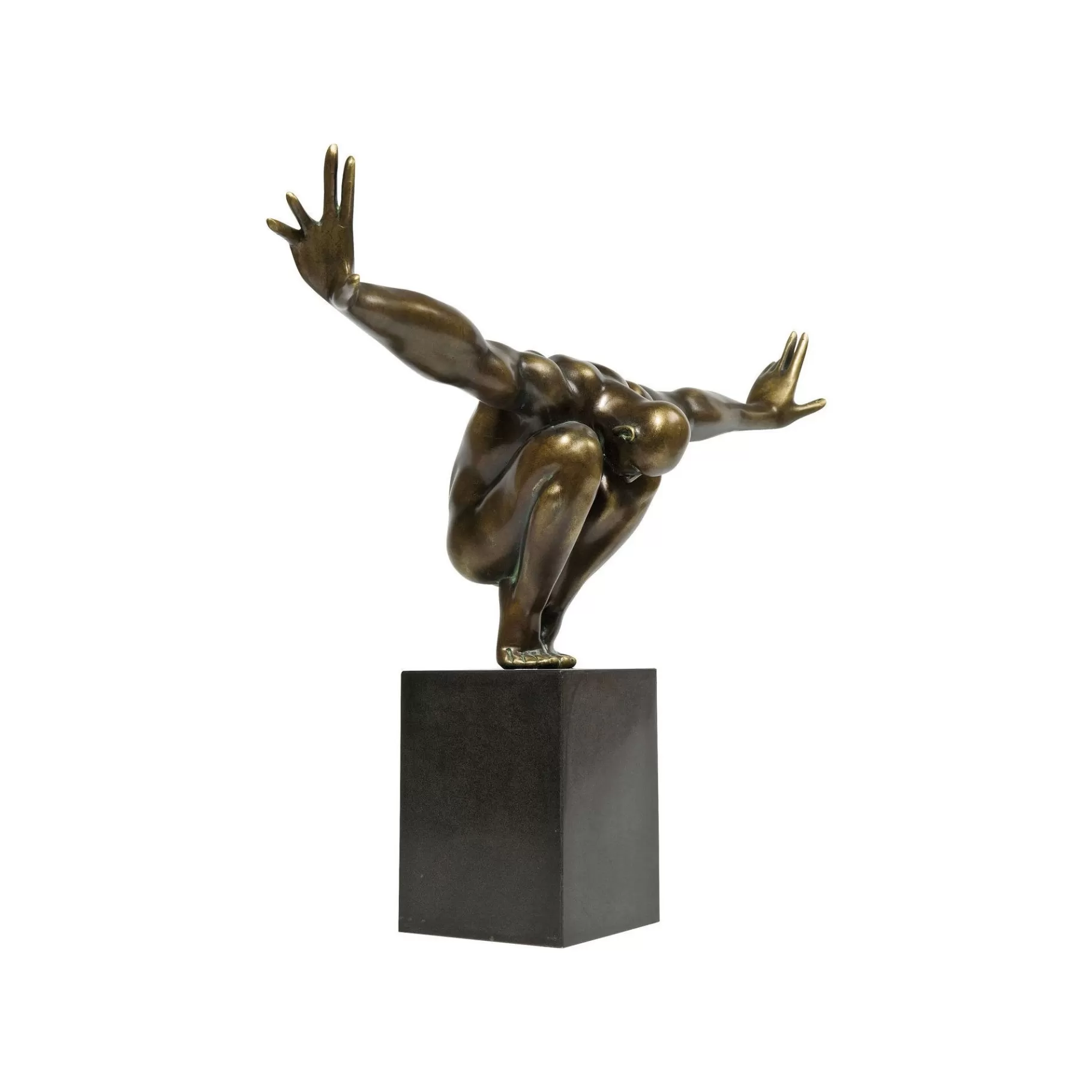 Scultura Atletica in Bronzo Invecchiato - Arredo Decorativo da 75 cm per Interni ed Esterni