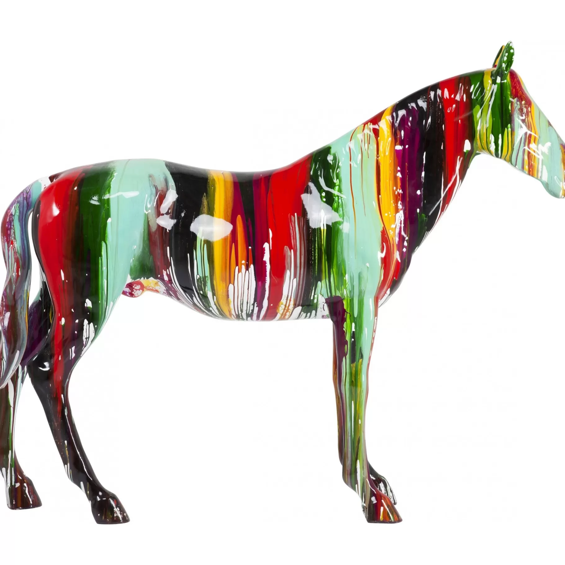 Cavallo Decorativo Extra Large Multicolore - Arredo Sculpturale Vibrante per Interni, Pezzo Unico