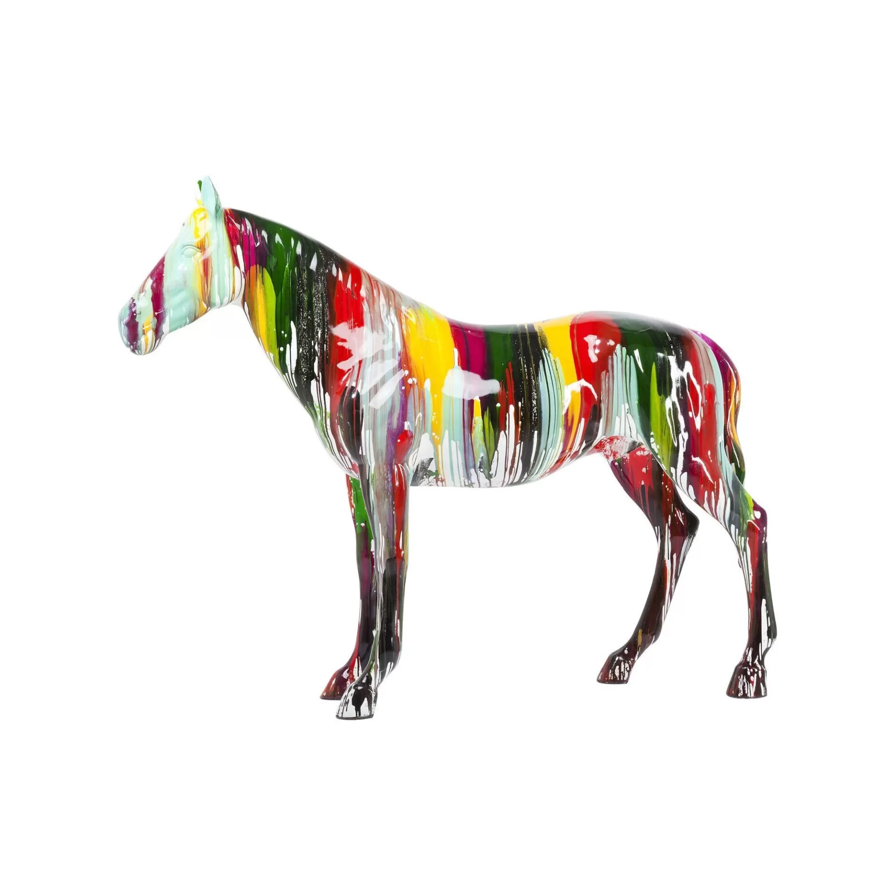 Cavallo Decorativo Extra Large Multicolore - Arredo Sculpturale Vibrante per Interni, Pezzo Unico