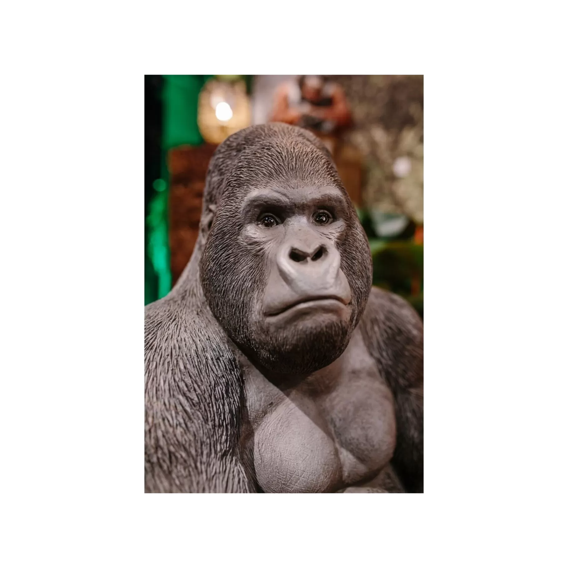 Gorilla Decorativo Grande 76cm in Nero - Ideale per Arredi Moderni