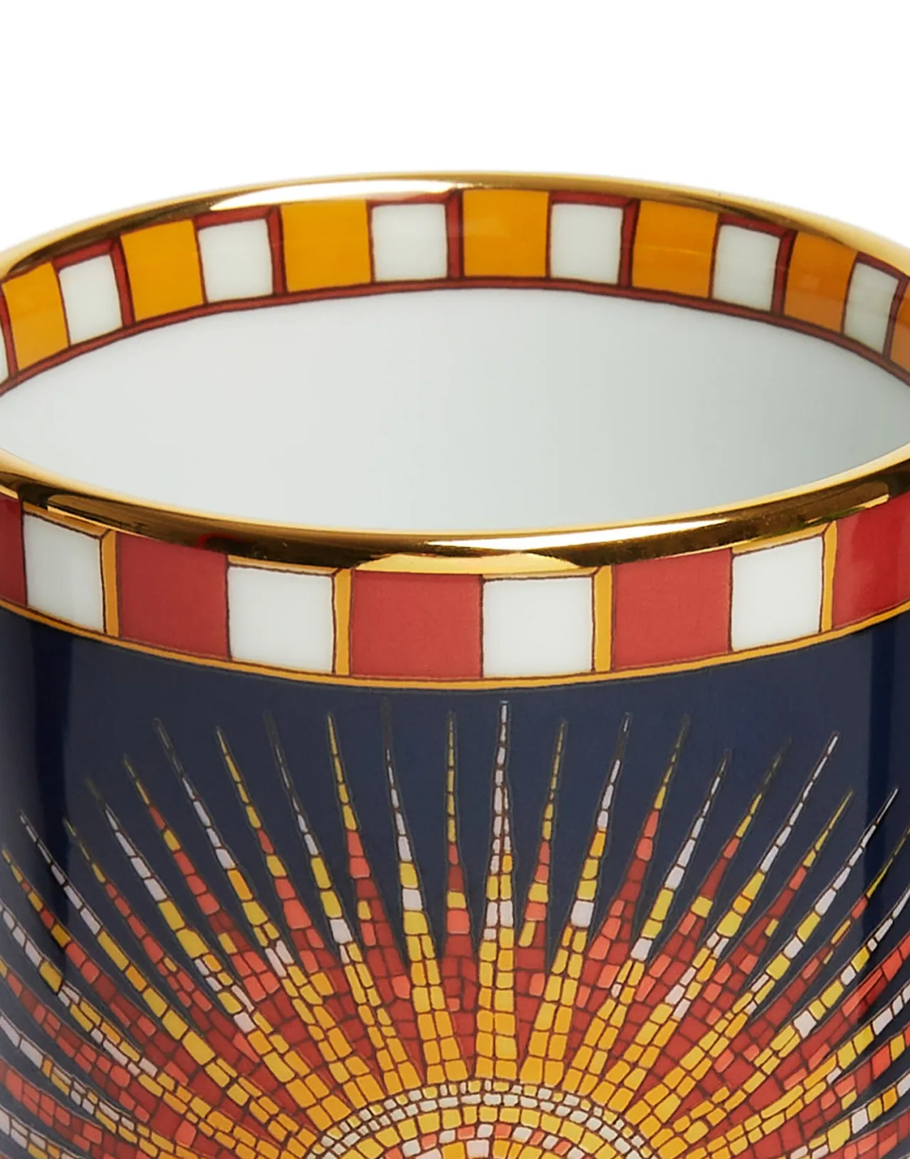 Elegante Tazza Decorativa Sunrays Mezzanotte - Collezione Esclusiva La DoubleJ in Pura Porcellana