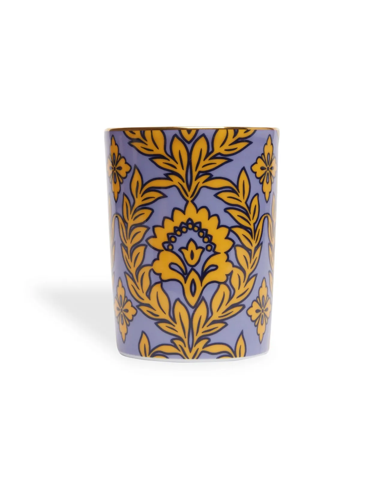La DoubleJ Tazza da Collezione Edizione Limitata con Ghirlanda Viola - Pezzo Unico in Porcellana Decorata