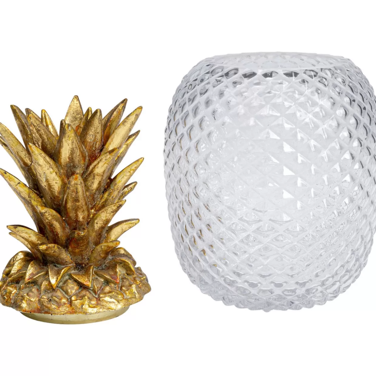 Originale barattolo decorativo KARE Design con motivo ananas visibile - Contenitore stiloso per arredamento moderno e regali creativi