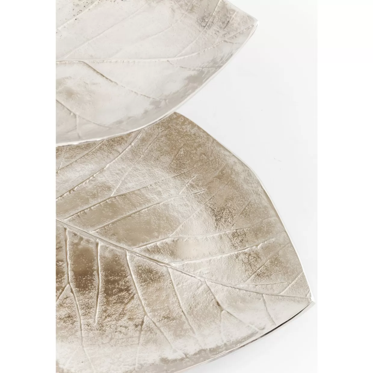 KARE Design - Scaffale Decorativo Foglia Argento per Tavola con Accessori Coordinati