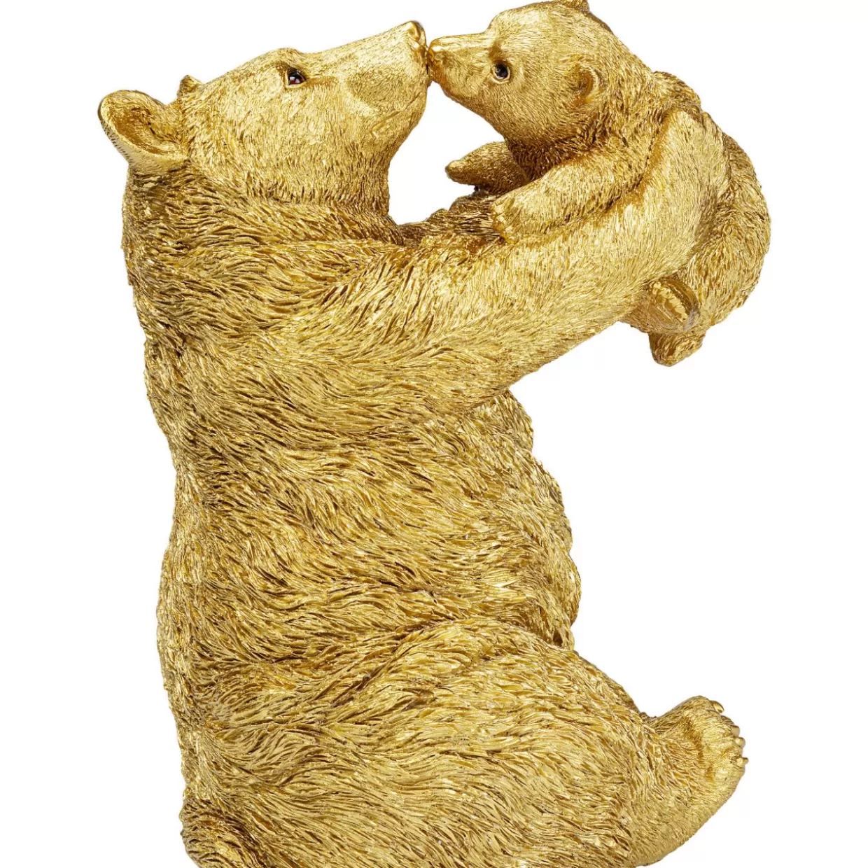KARE Design - Orsetto Portafortuna per Mamma in Oro, Decorazione Elegante per la Casa con Altezza 27 cm | Idee Regalo Originali per Feste e Occasioni Speciali
