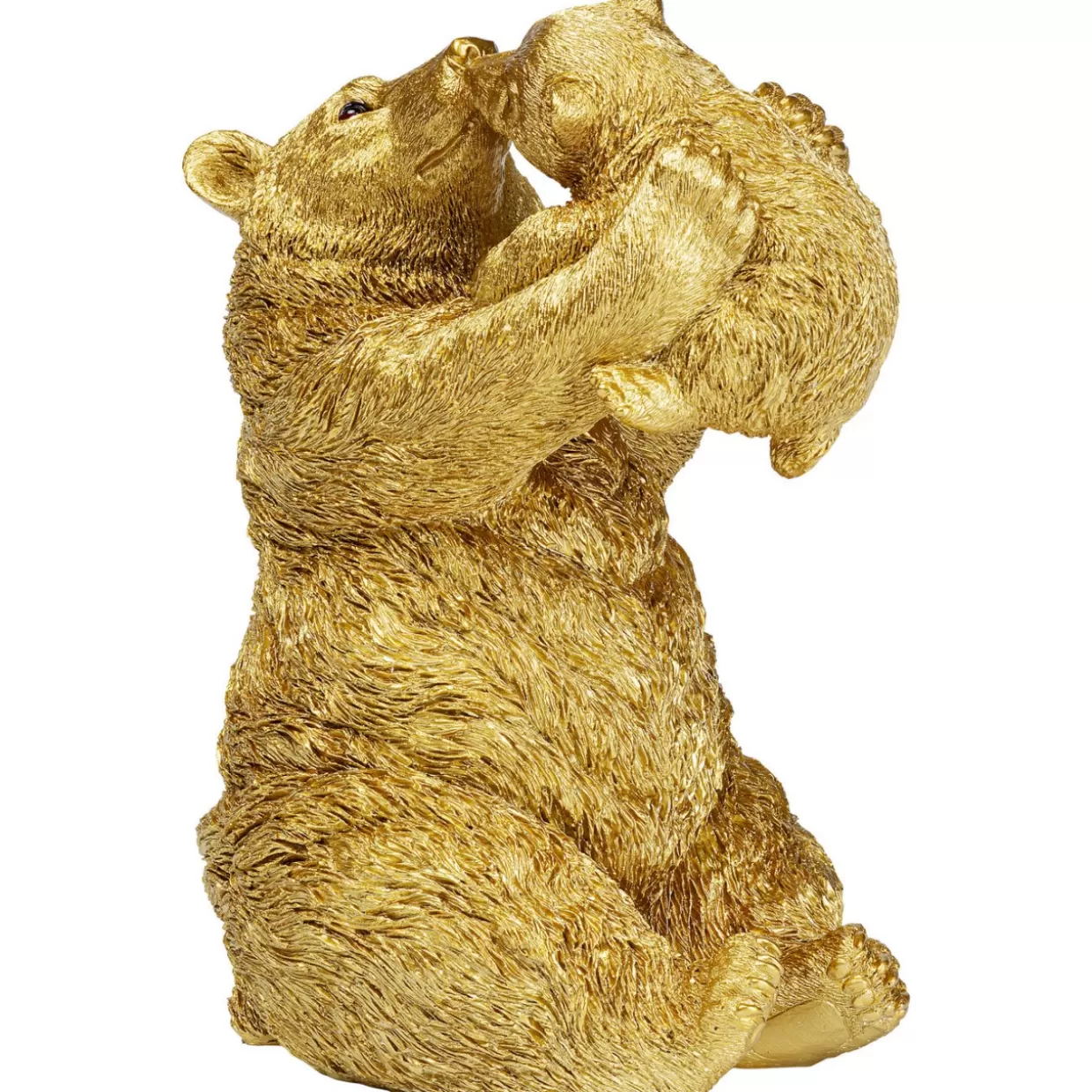 KARE Design - Orsetto Portafortuna per Mamma in Oro, Decorazione Elegante per la Casa con Altezza 27 cm | Idee Regalo Originali per Feste e Occasioni Speciali