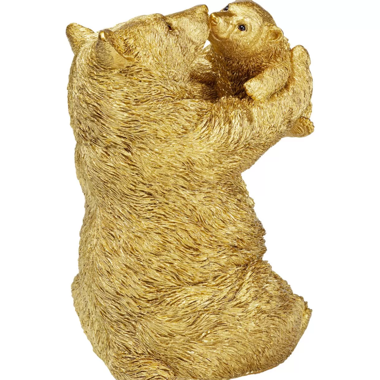 KARE Design - Orsetto Portafortuna per Mamma in Oro, Decorazione Elegante per la Casa con Altezza 27 cm | Idee Regalo Originali per Feste e Occasioni Speciali