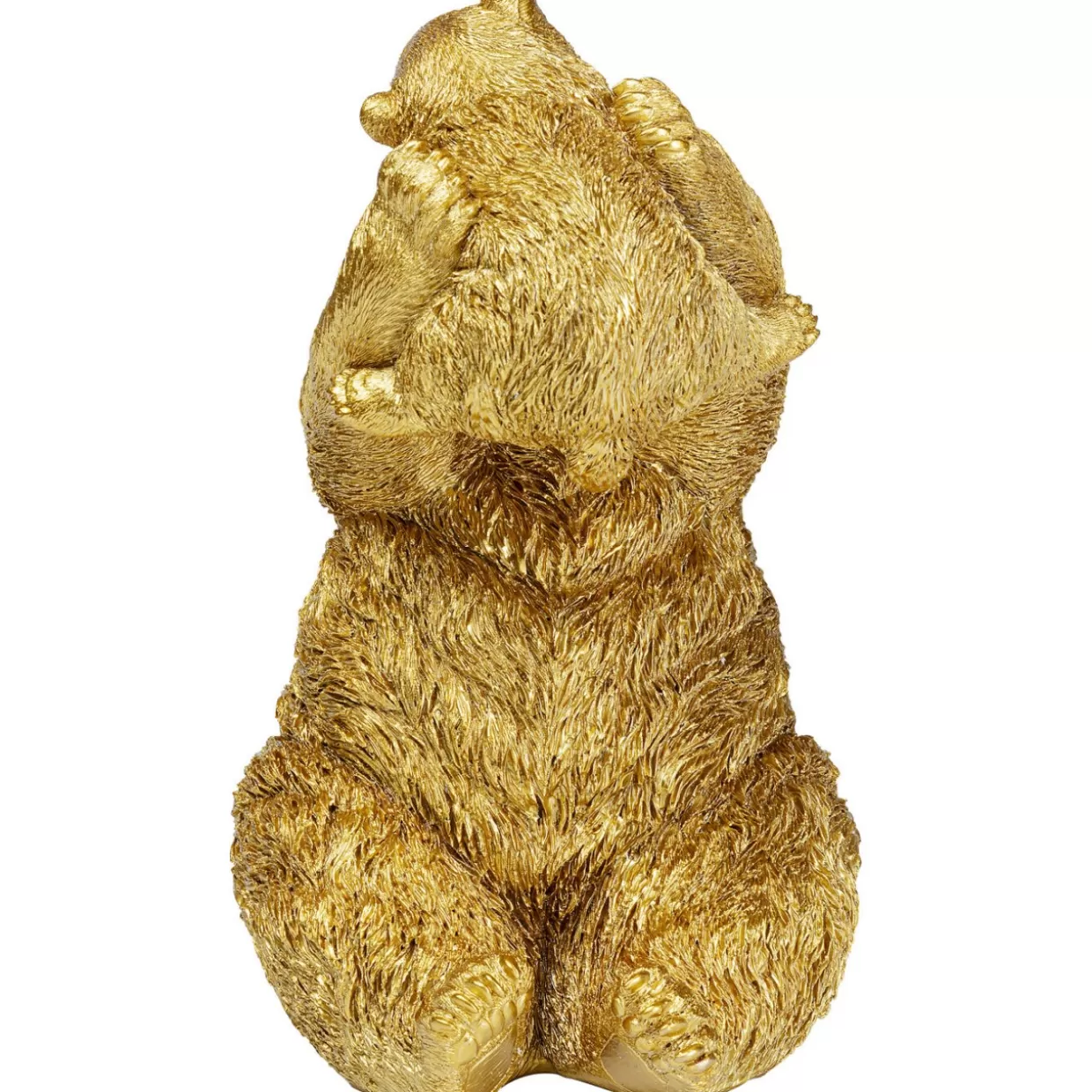 KARE Design - Orsetto Portafortuna per Mamma in Oro, Decorazione Elegante per la Casa con Altezza 27 cm | Idee Regalo Originali per Feste e Occasioni Speciali