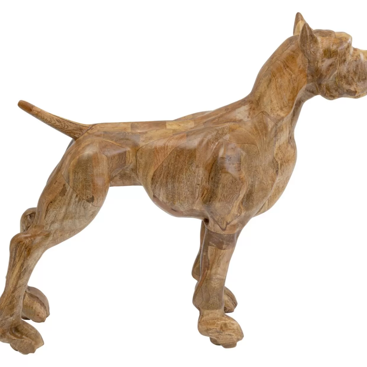 Statua Decorativa Bulldog in Legno per Arredamento - Design Esclusivo KARE - 70x78 cm - Ideale per Regali e Ambienti Rustici