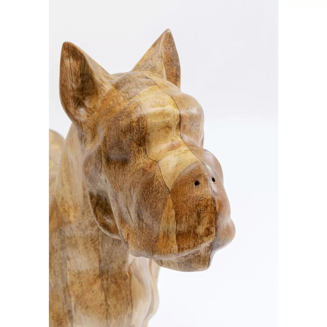 Statua Decorativa Bulldog in Legno per Arredamento - Design Esclusivo KARE - 70x78 cm - Ideale per Regali e Ambienti Rustici