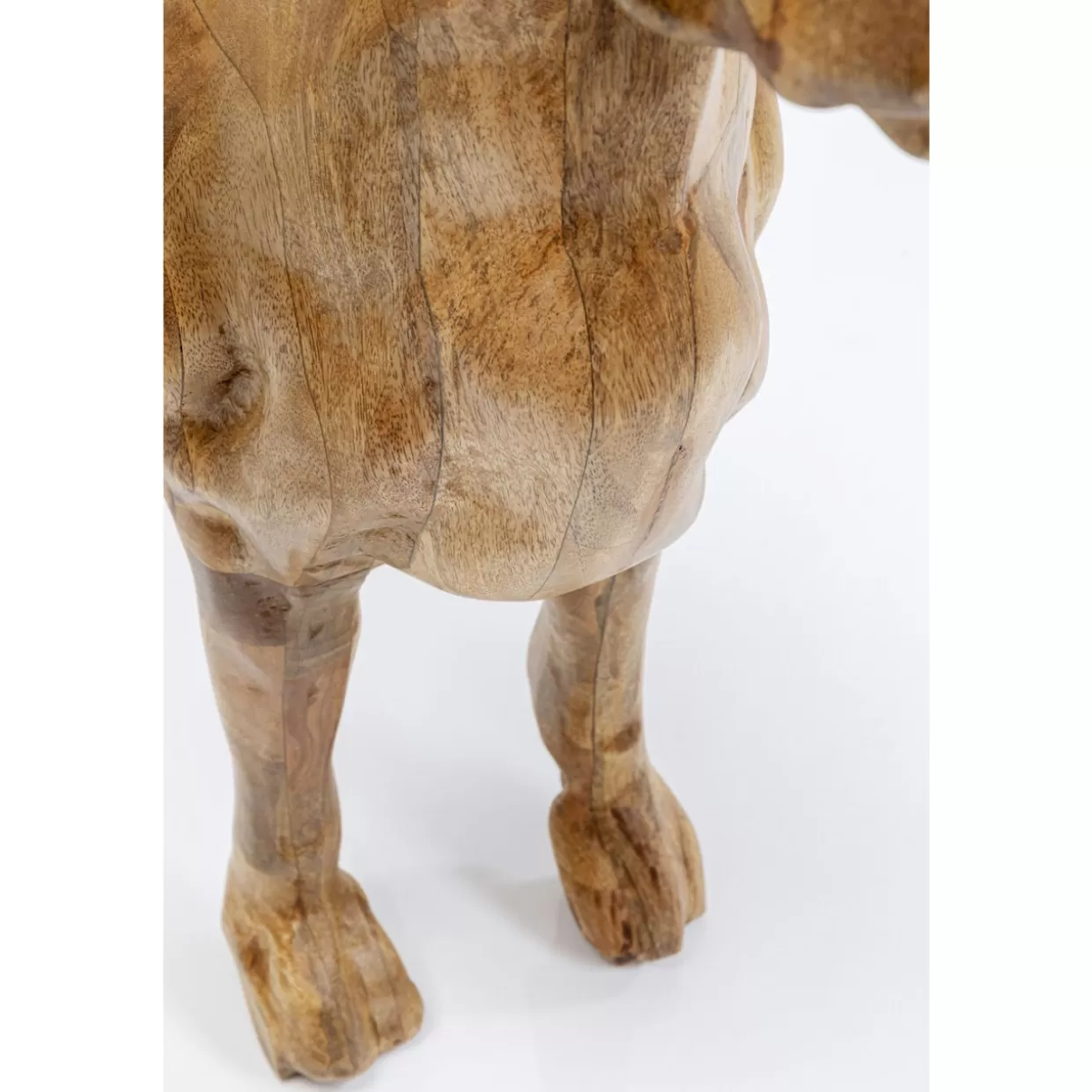 Statua Decorativa Bulldog in Legno per Arredamento - Design Esclusivo KARE - 70x78 cm - Ideale per Regali e Ambienti Rustici