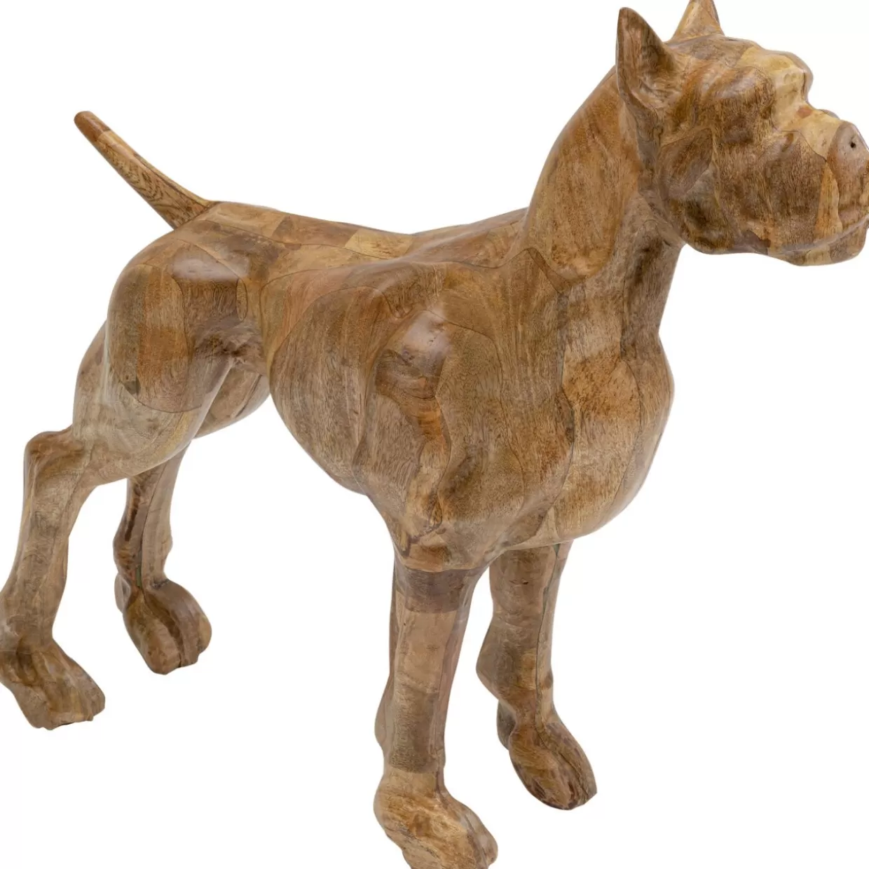 Statua Decorativa Bulldog in Legno per Arredamento - Design Esclusivo KARE - 70x78 cm - Ideale per Regali e Ambienti Rustici