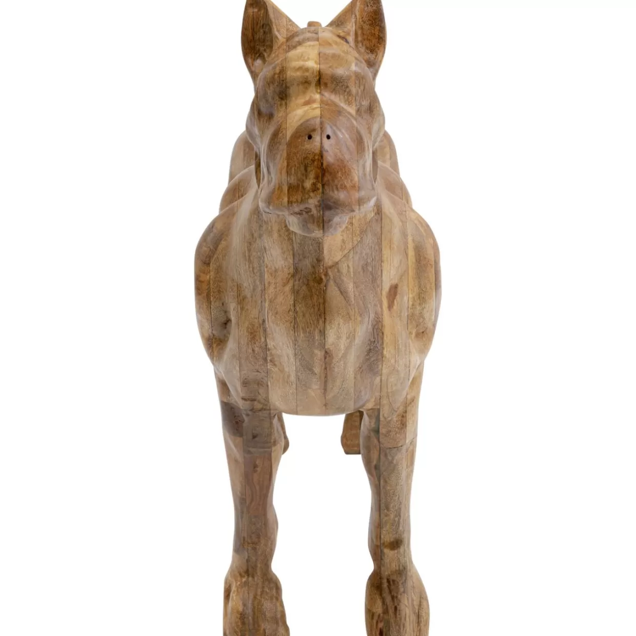 Statua Decorativa Bulldog in Legno per Arredamento - Design Esclusivo KARE - 70x78 cm - Ideale per Regali e Ambienti Rustici