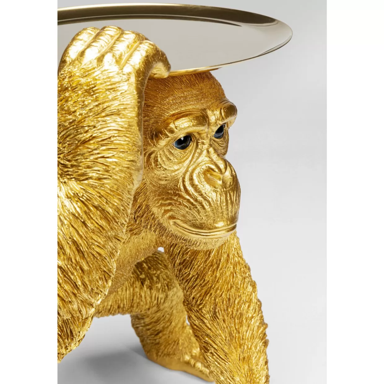 KARE Design - Scimmia Maggiordomo Giocosa in Oro, Decorazione Elegante per Casa 52 cm | Accessori Arredo Creativi e Regali Originali