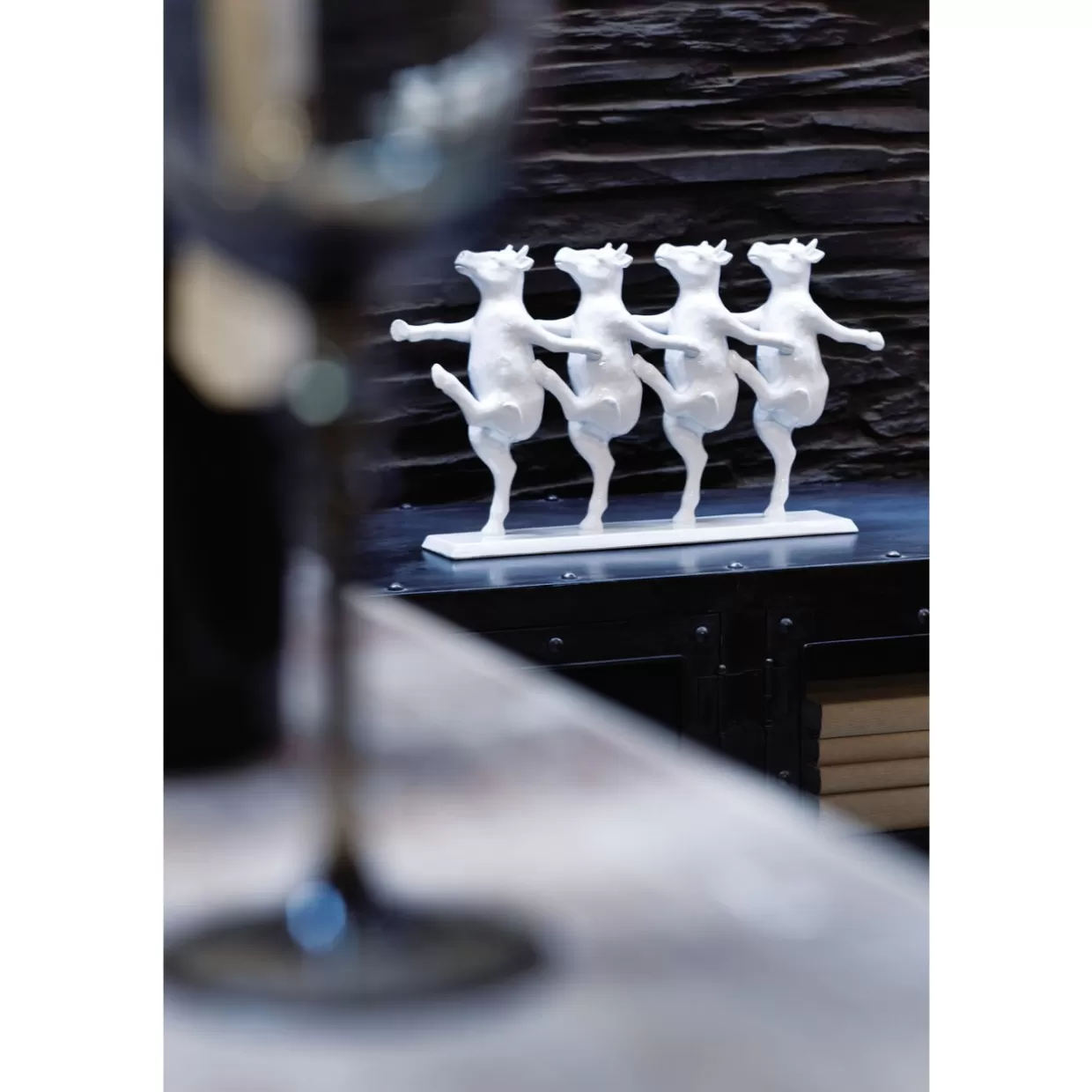 KARE Design - Scultura Originale Mucche Ballerine, Decorazione Moderna per Interni e Idea Regalo Creativa