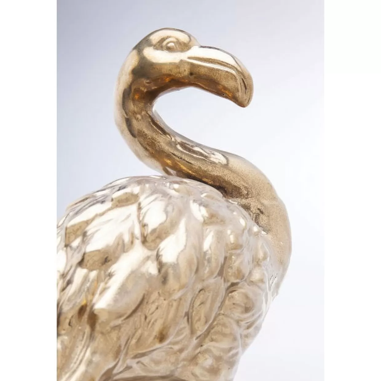 Fenicottero Elegante in Stile Moderno - Scultura da Tavolo Dorata per Interni | Accessorio KARE Design per la Casa