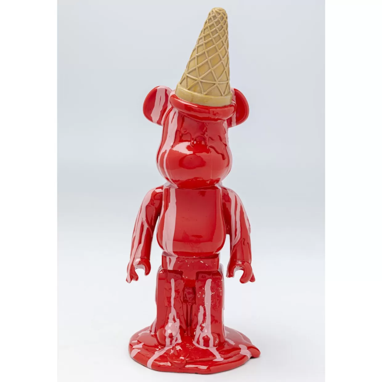 Orso Gelato Decorativo KARE Design - Statua Casa 40 cm in Tonalità Rosso Fragola, Accessori per la Casa e Regali Originali