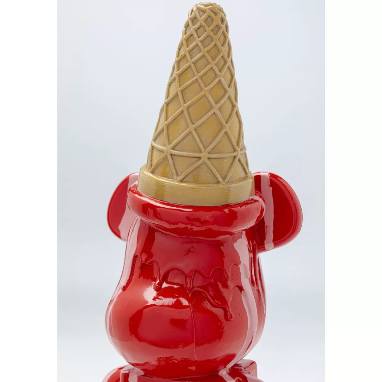 Orso Gelato Decorativo KARE Design - Statua Casa 40 cm in Tonalità Rosso Fragola, Accessori per la Casa e Regali Originali