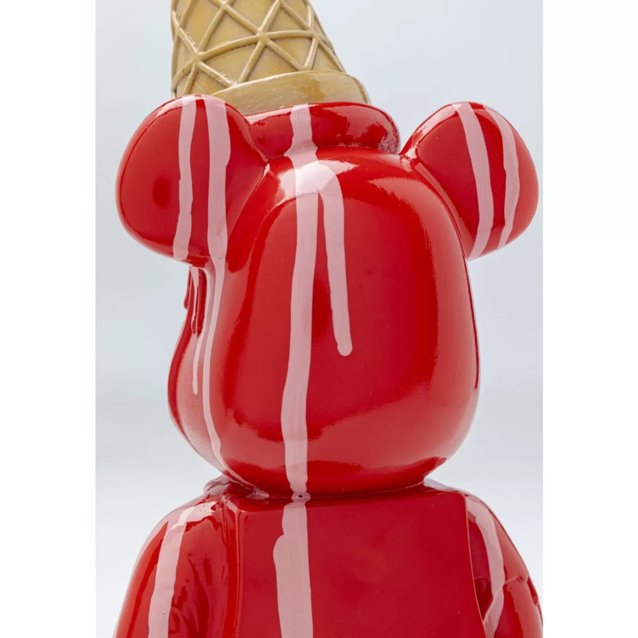 Orso Gelato Decorativo KARE Design - Statua Casa 40 cm in Tonalità Rosso Fragola, Accessori per la Casa e Regali Originali