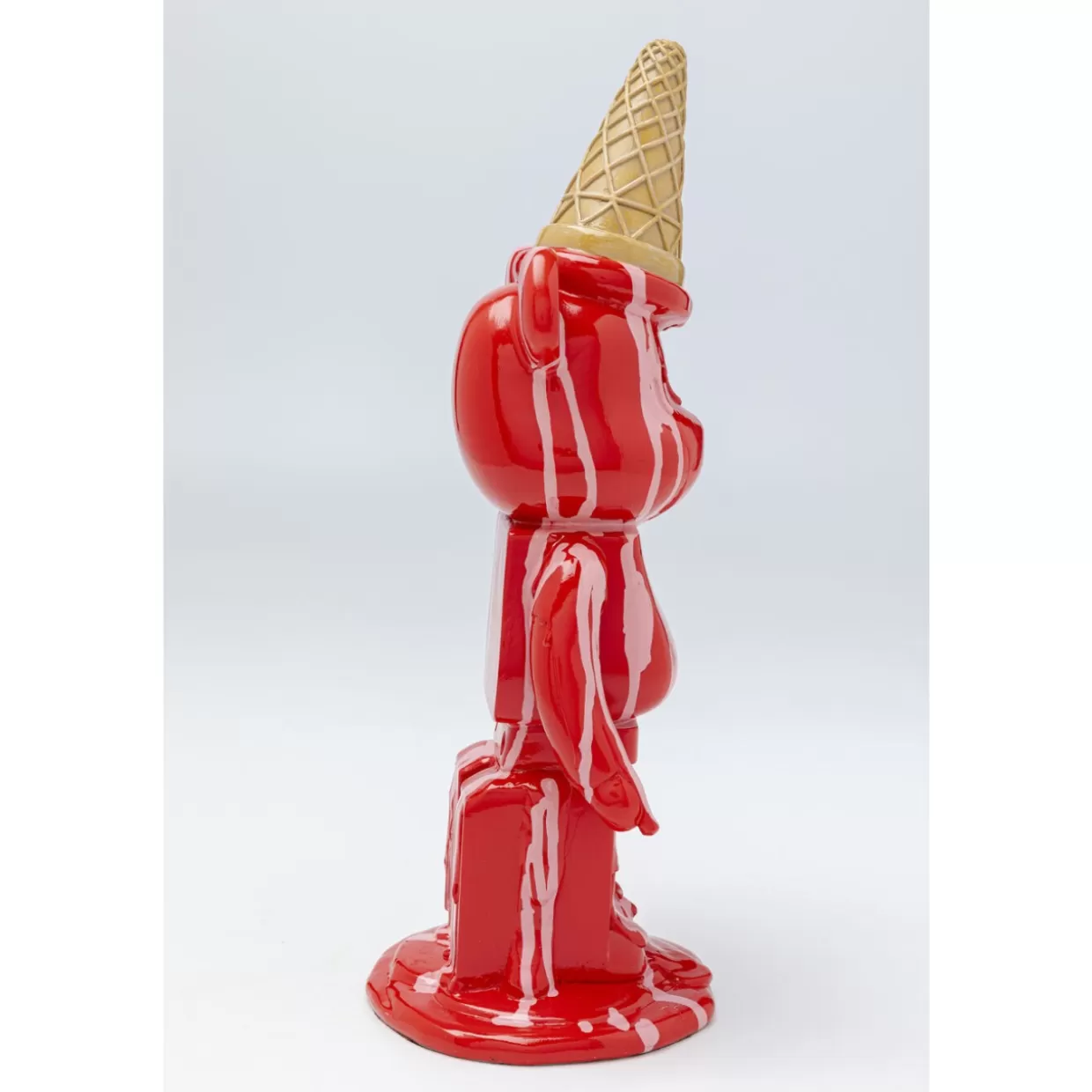 Orso Gelato Decorativo KARE Design - Statua Casa 40 cm in Tonalità Rosso Fragola, Accessori per la Casa e Regali Originali