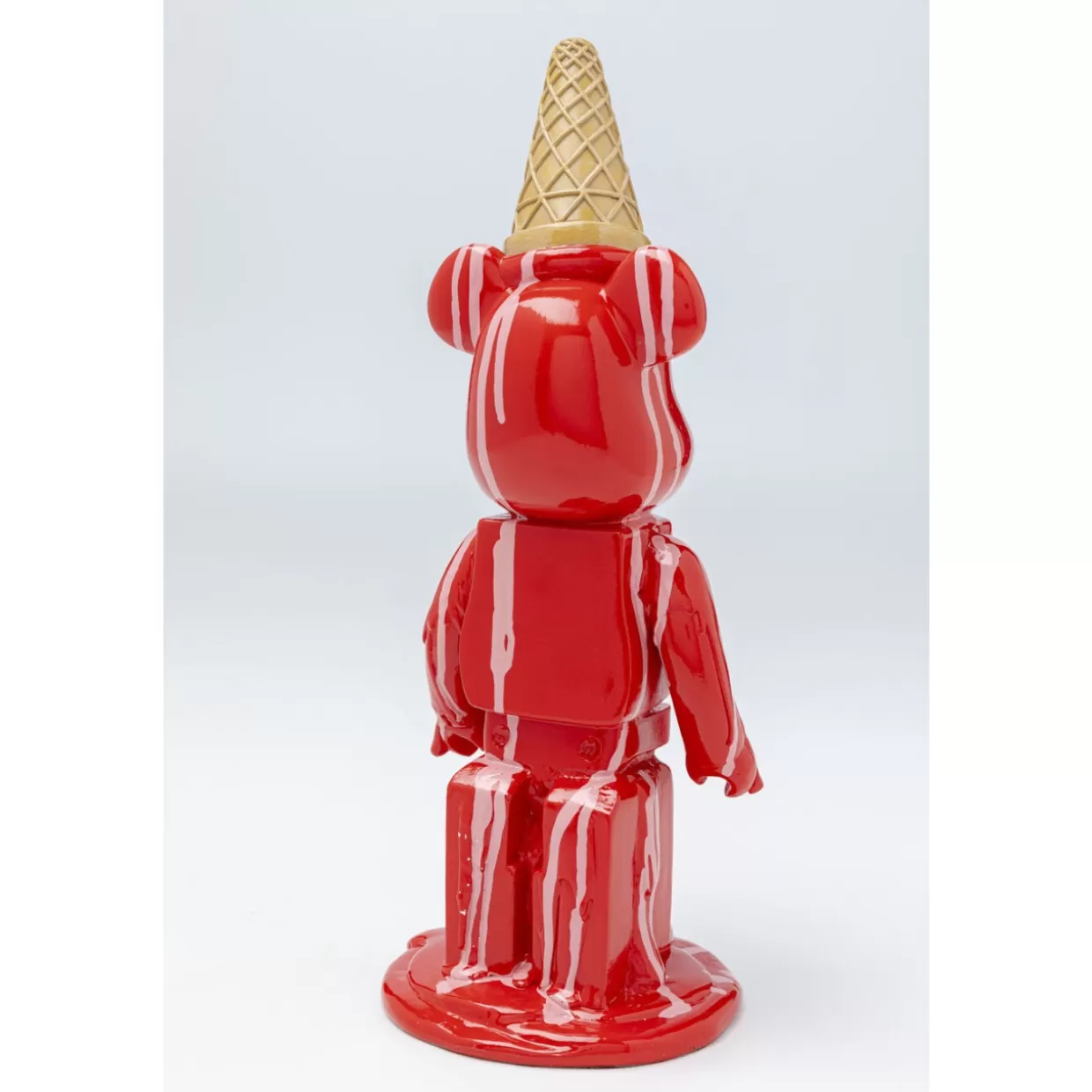 Orso Gelato Decorativo KARE Design - Statua Casa 40 cm in Tonalità Rosso Fragola, Accessori per la Casa e Regali Originali