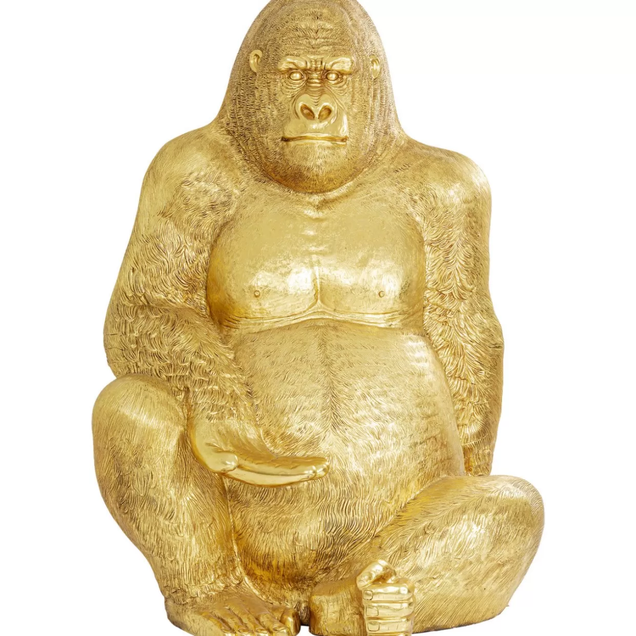 KARE Design - Scultura Elegante Gorilla Dorato Extra Large per Arredamento Moderno e Regali Originali