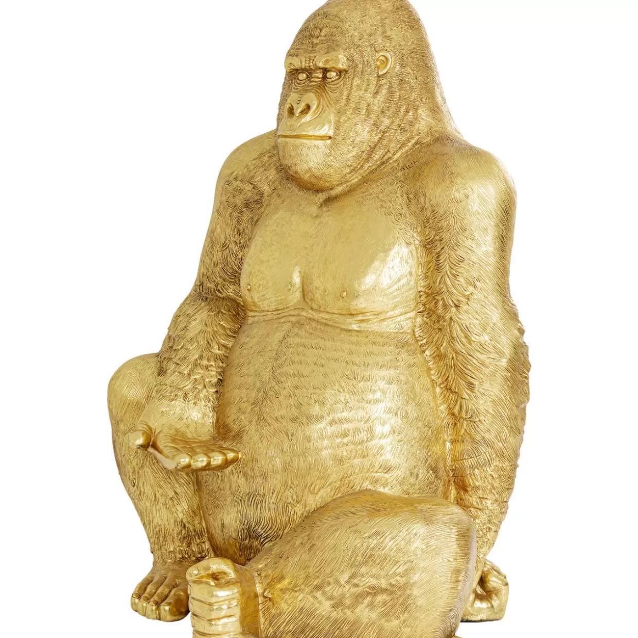 KARE Design - Scultura Elegante Gorilla Dorato Extra Large per Arredamento Moderno e Regali Originali