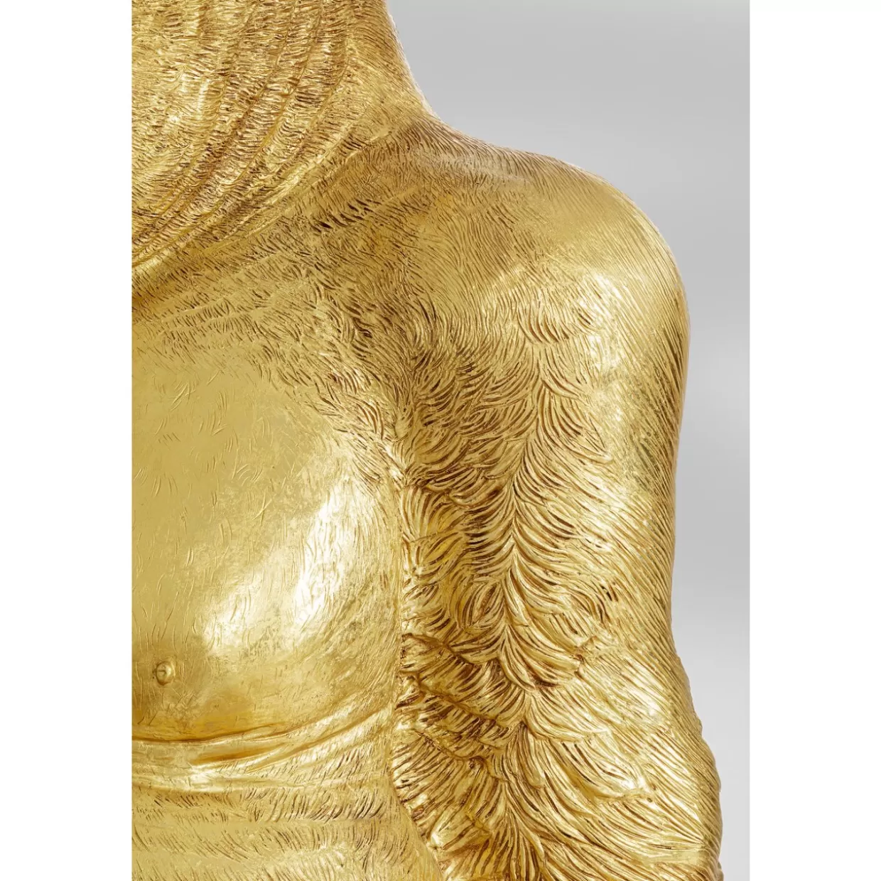 KARE Design - Scultura Elegante Gorilla Dorato Extra Large per Arredamento Moderno e Regali Originali