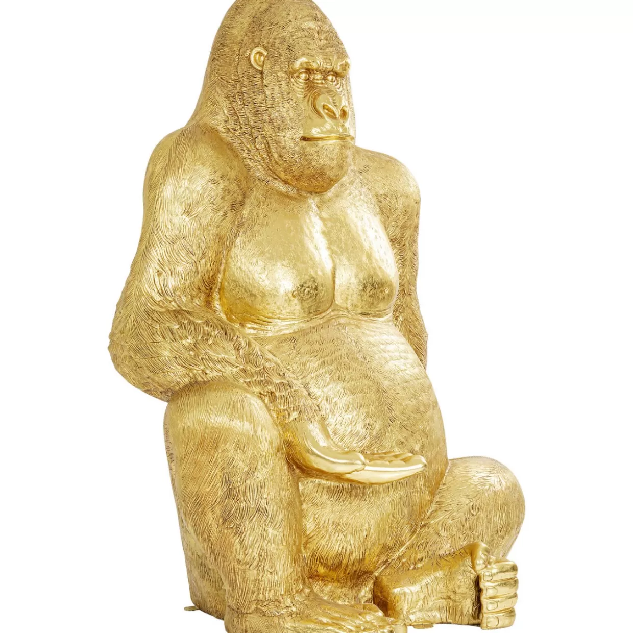 KARE Design - Scultura Elegante Gorilla Dorato Extra Large per Arredamento Moderno e Regali Originali