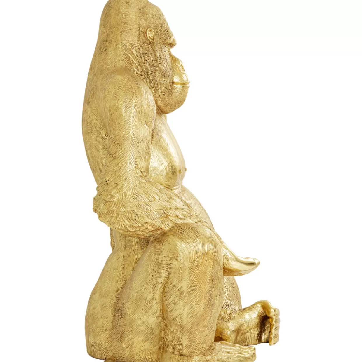 KARE Design - Scultura Elegante Gorilla Dorato Extra Large per Arredamento Moderno e Regali Originali