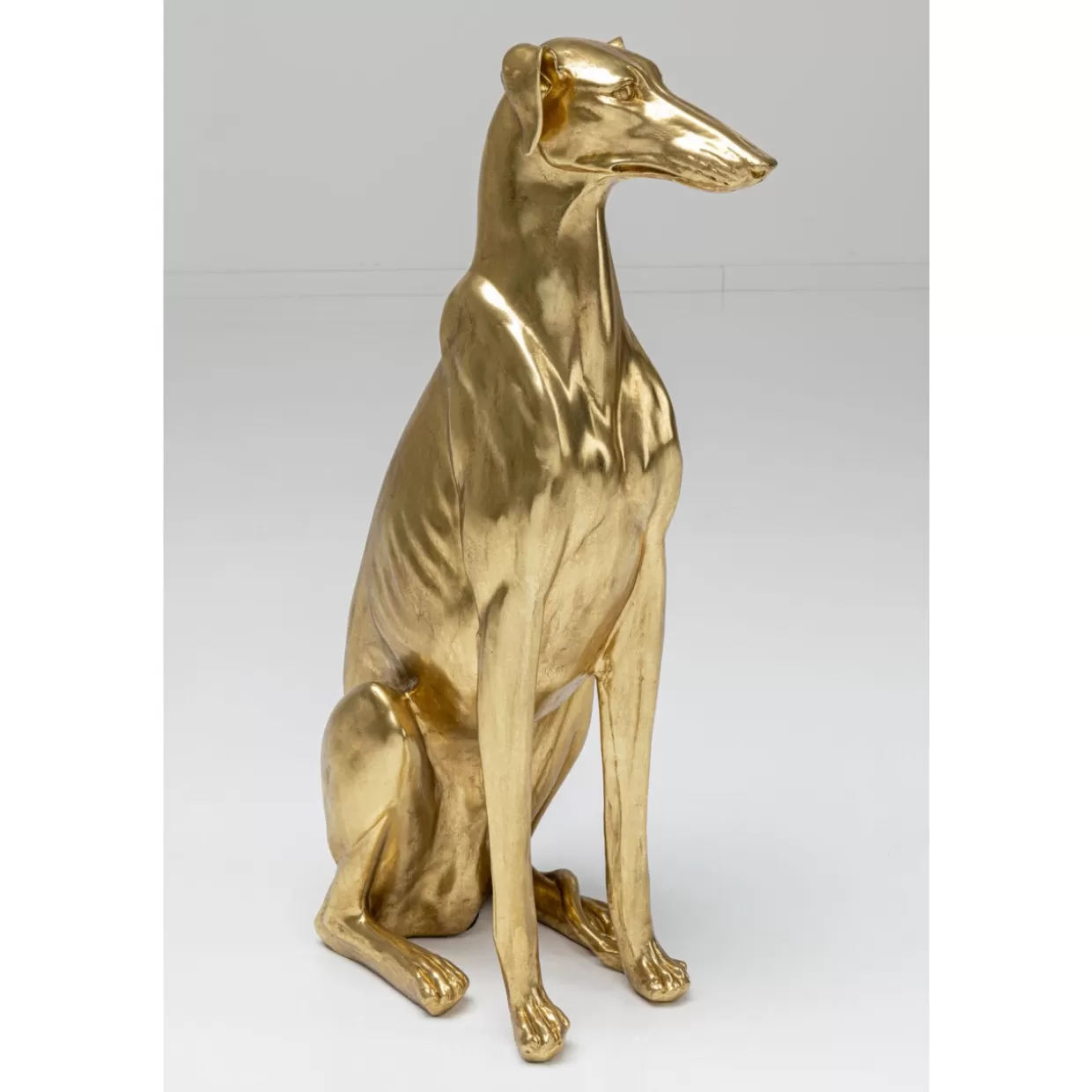 KARE Design Statua Elegante Levriero Bruno in Oro - Scultura Moderna per Interni, 80 cm, Idea Regalo Esclusiva per Arredamento Casa