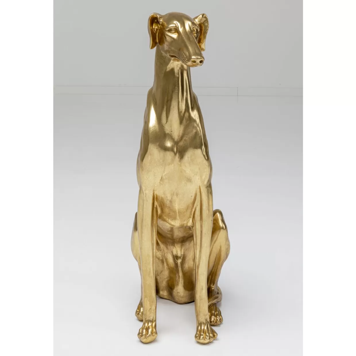 KARE Design Statua Elegante Levriero Bruno in Oro - Scultura Moderna per Interni, 80 cm, Idea Regalo Esclusiva per Arredamento Casa