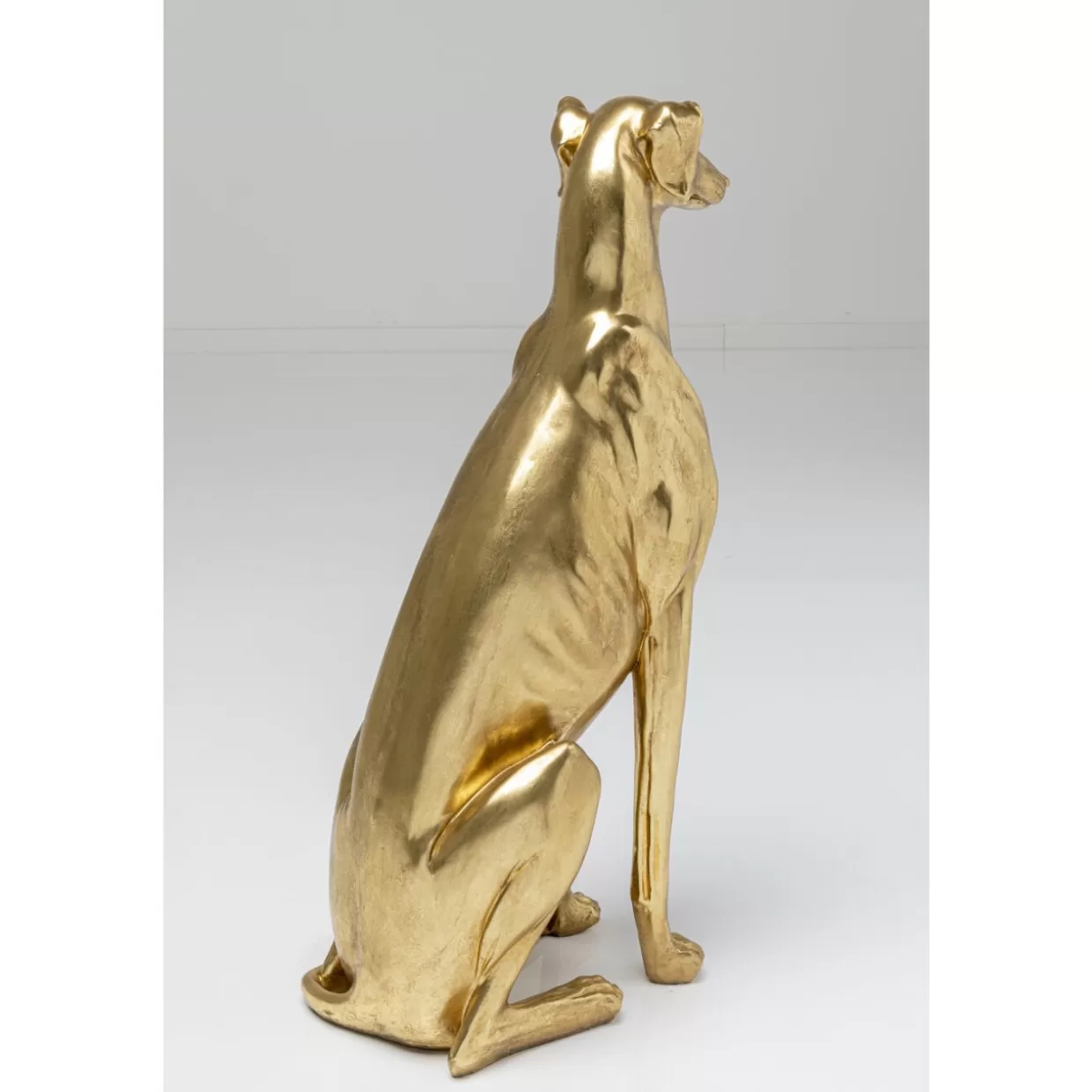 KARE Design Statua Elegante Levriero Bruno in Oro - Scultura Moderna per Interni, 80 cm, Idea Regalo Esclusiva per Arredamento Casa