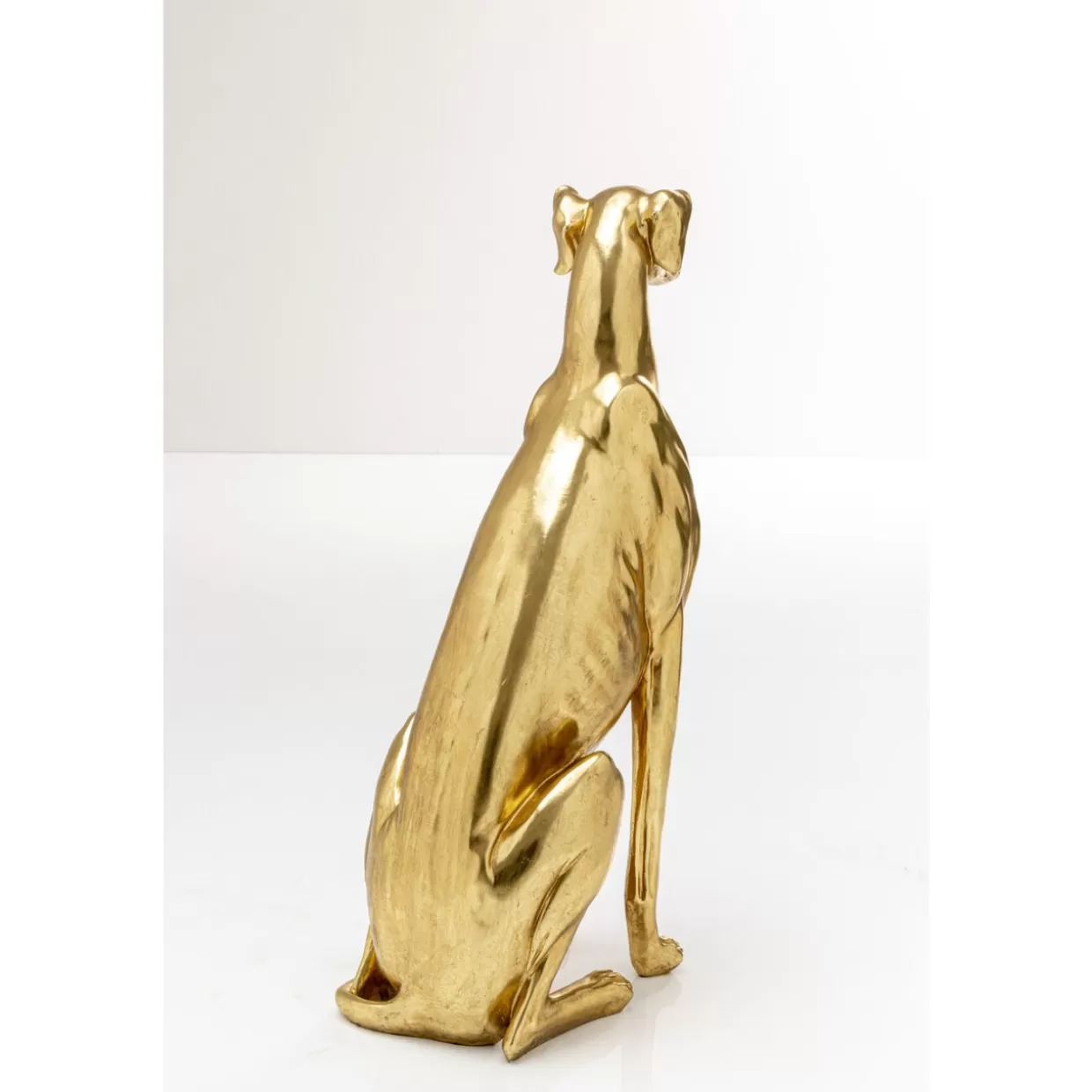 KARE Design Statua Elegante Levriero Bruno in Oro - Scultura Moderna per Interni, 80 cm, Idea Regalo Esclusiva per Arredamento Casa