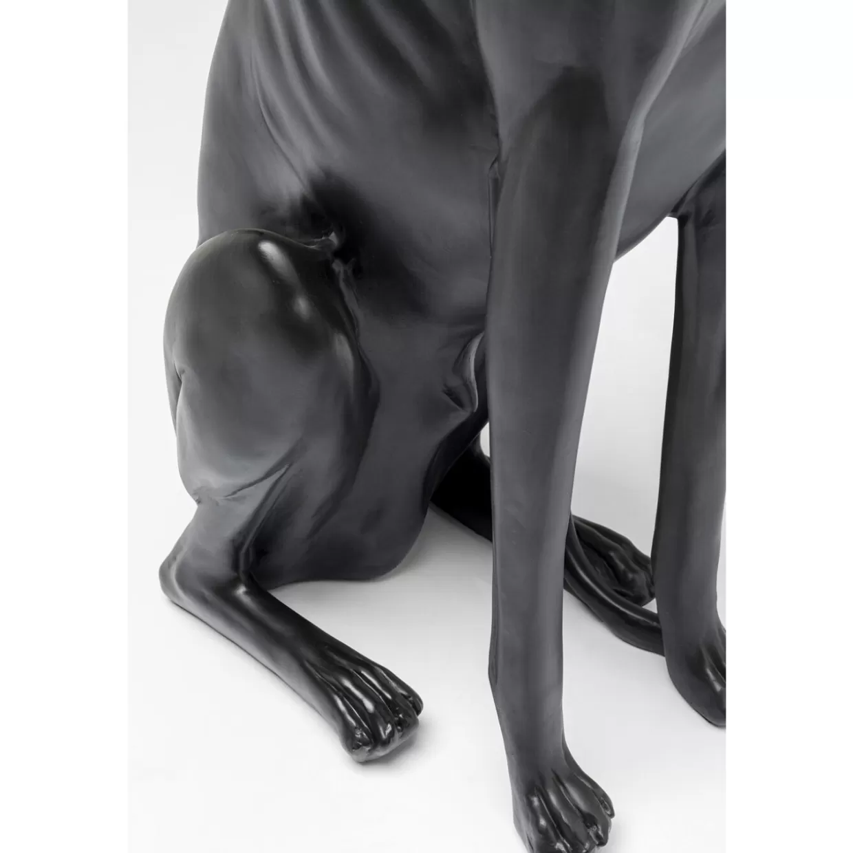 Scultura Elegante Greyhound Bruno in Nero Opaco - 80 cm per Arredamento Moderno | KARE Design Articoli Decorativi e Regali
