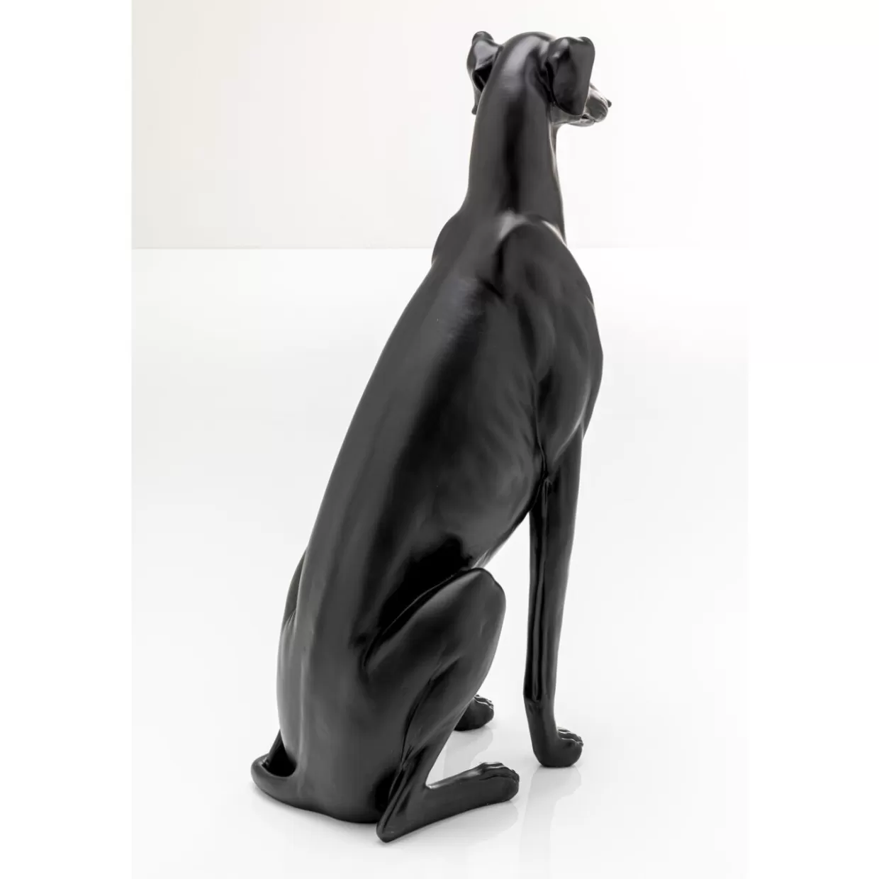 Scultura Elegante Greyhound Bruno in Nero Opaco - 80 cm per Arredamento Moderno | KARE Design Articoli Decorativi e Regali
