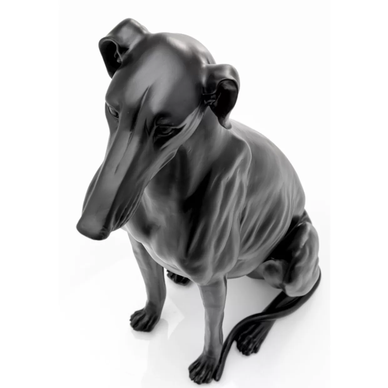 Scultura Elegante Greyhound Bruno in Nero Opaco - 80 cm per Arredamento Moderno | KARE Design Articoli Decorativi e Regali