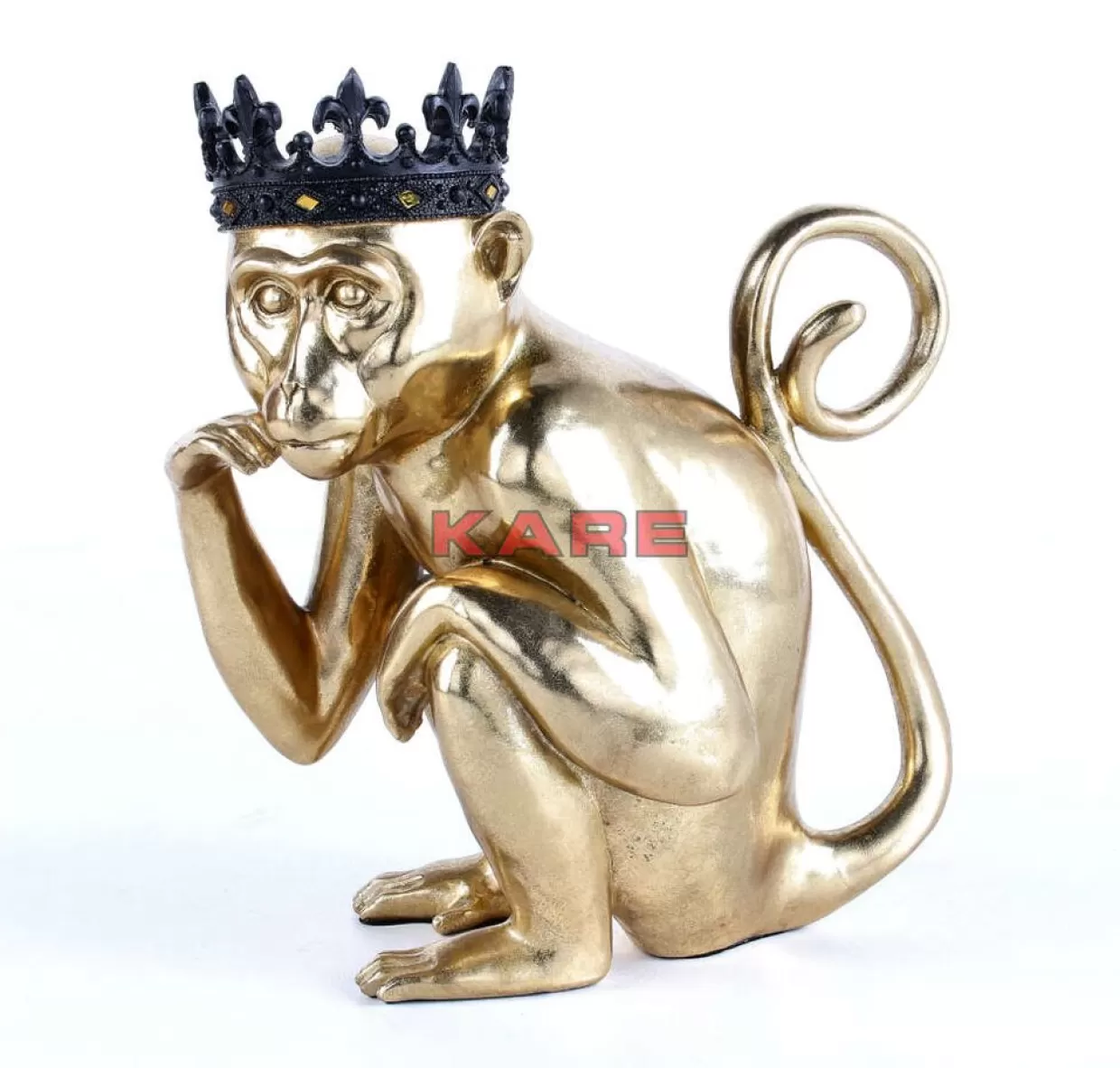 KARE Design - Statua Decorativa Re Luigi Dorato 35 cm, Articoli Eleganti per la Casa e Regali di Lusso