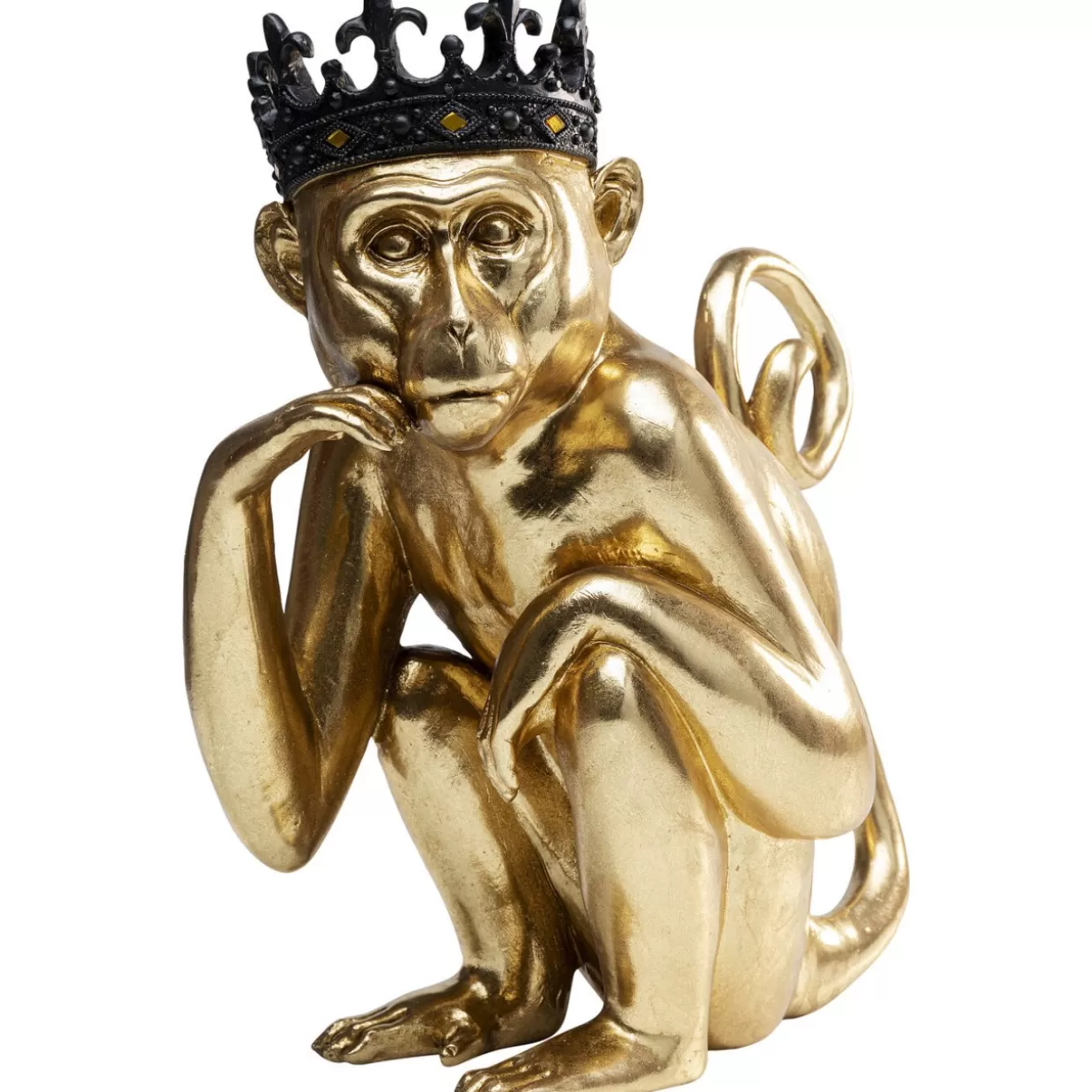 KARE Design - Statua Decorativa Re Luigi Dorato 35 cm, Articoli Eleganti per la Casa e Regali di Lusso