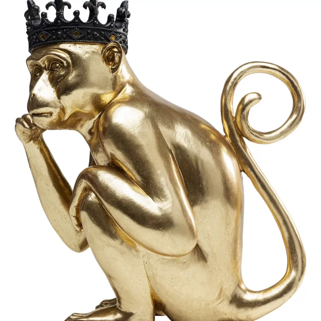 KARE Design - Statua Decorativa Re Luigi Dorato 35 cm, Articoli Eleganti per la Casa e Regali di Lusso