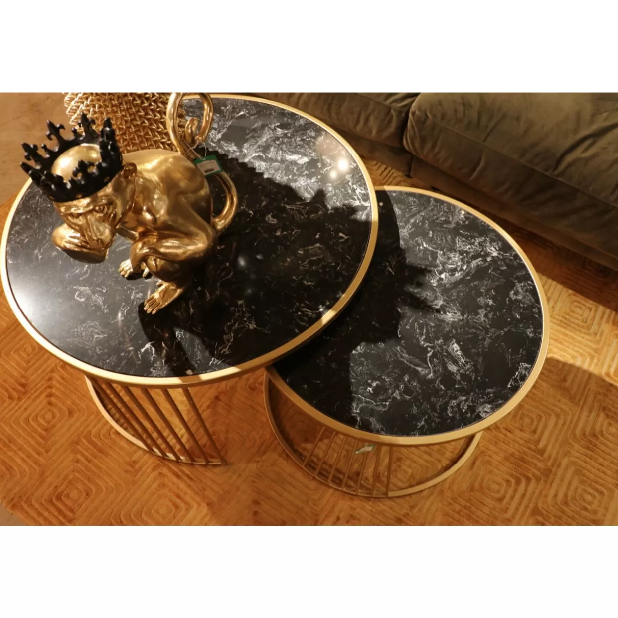 KARE Design - Statua Decorativa Re Luigi Dorato 35 cm, Articoli Eleganti per la Casa e Regali di Lusso