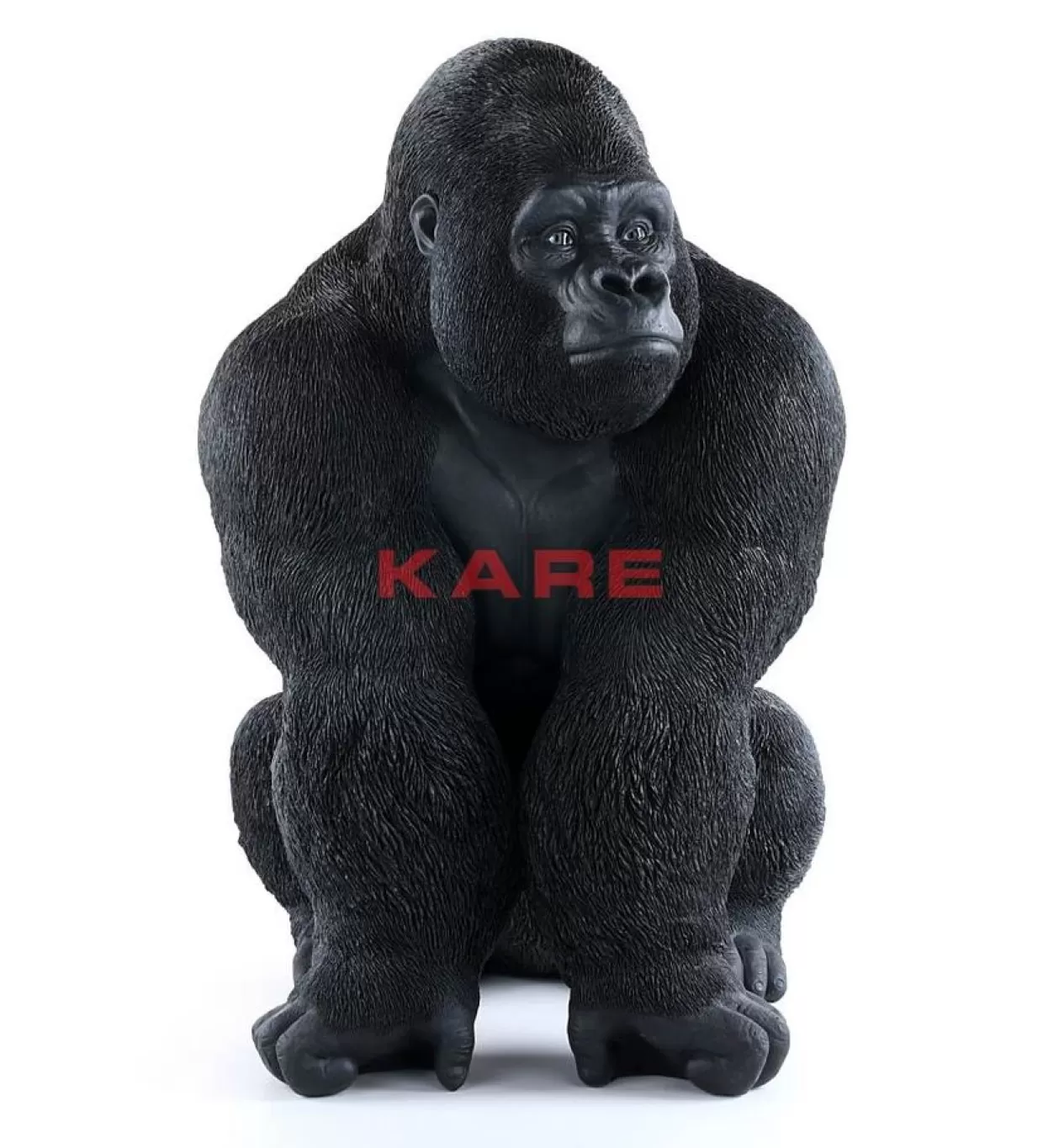 KARE Design - Scultura Gorilla Realistica XXL per Interni, Decorazione Moderna da Tavolo o Mensola - Idea Regalo Originale per Appassionati di Animali Selvatici