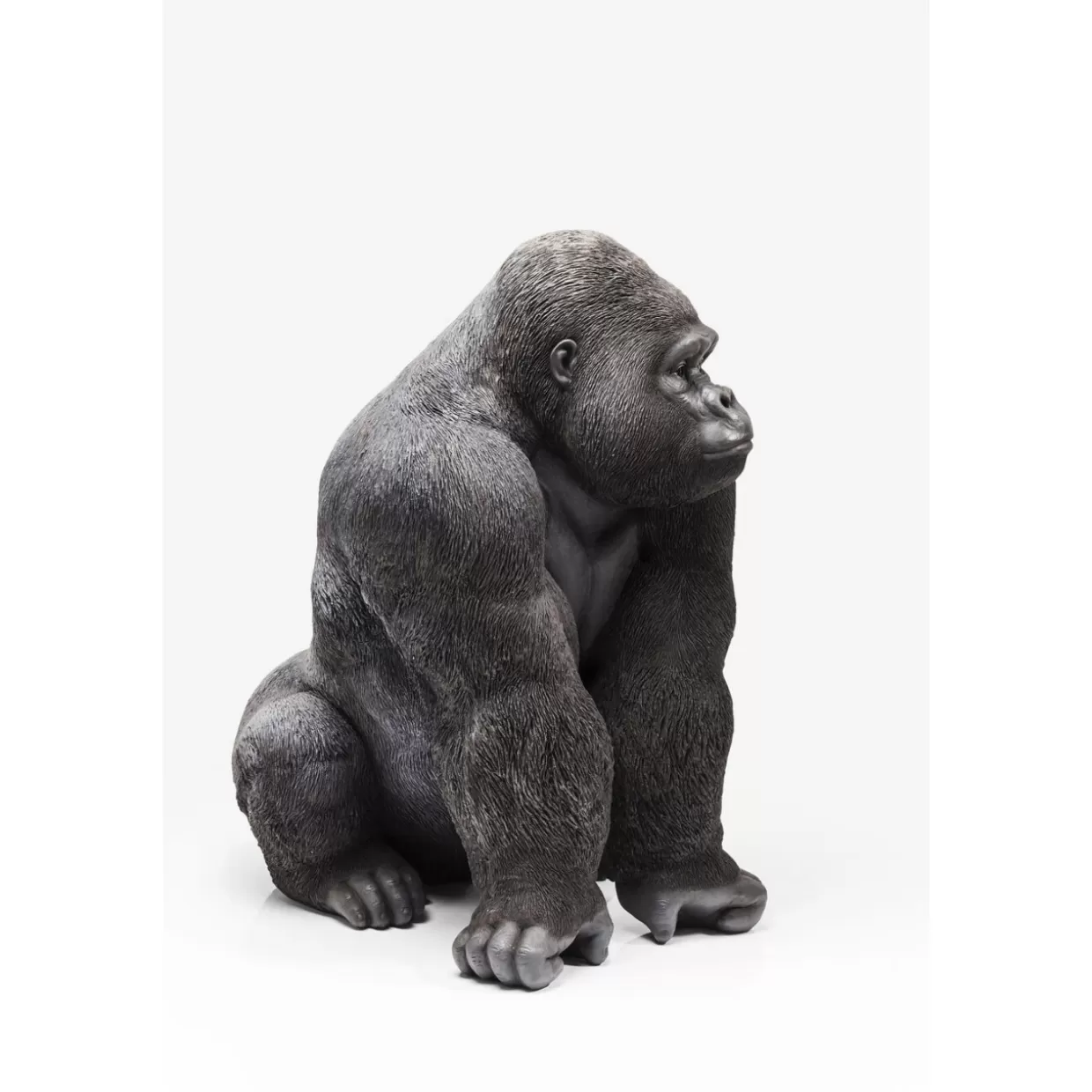 KARE Design - Scultura Gorilla Realistica XXL per Interni, Decorazione Moderna da Tavolo o Mensola - Idea Regalo Originale per Appassionati di Animali Selvatici
