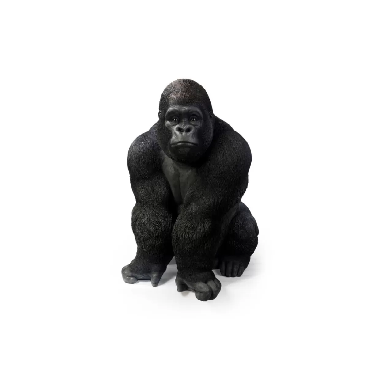 KARE Design - Scultura Gorilla Realistica XXL per Interni, Decorazione Moderna da Tavolo o Mensola - Idea Regalo Originale per Appassionati di Animali Selvatici