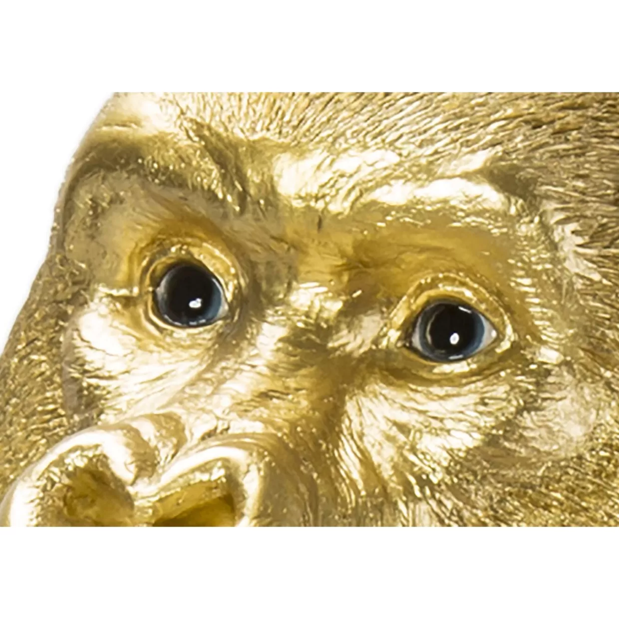 KARE Design - Scultura Decorativa Gorilla in Oro Lucido, Dimensioni XL per Interni - Statua Animale Stilizzata da Collezione