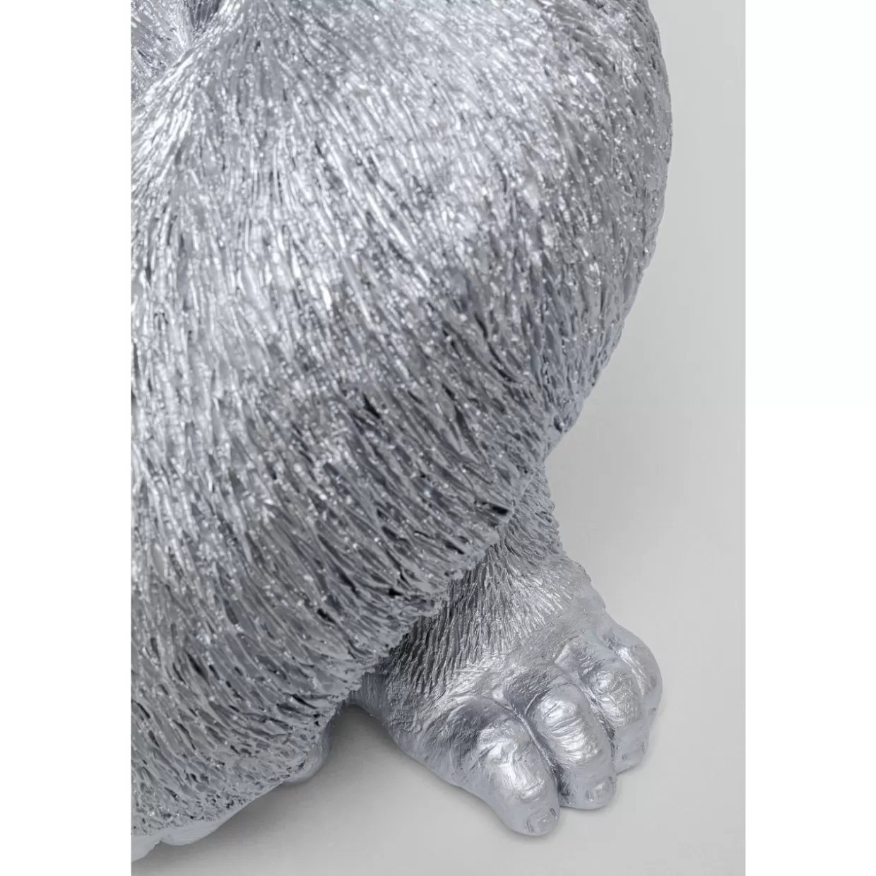 Scultura Gorilla Silver XL Grande - Decorativo per Interni e Idee Regalo Originali | Design Esclusivo KARE in Argento Opaco
