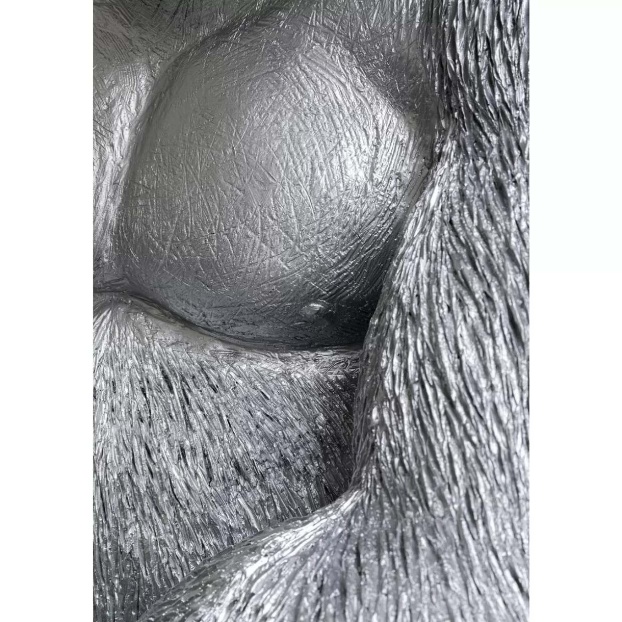 Scultura Gorilla Silver XL Grande - Decorativo per Interni e Idee Regalo Originali | Design Esclusivo KARE in Argento Opaco