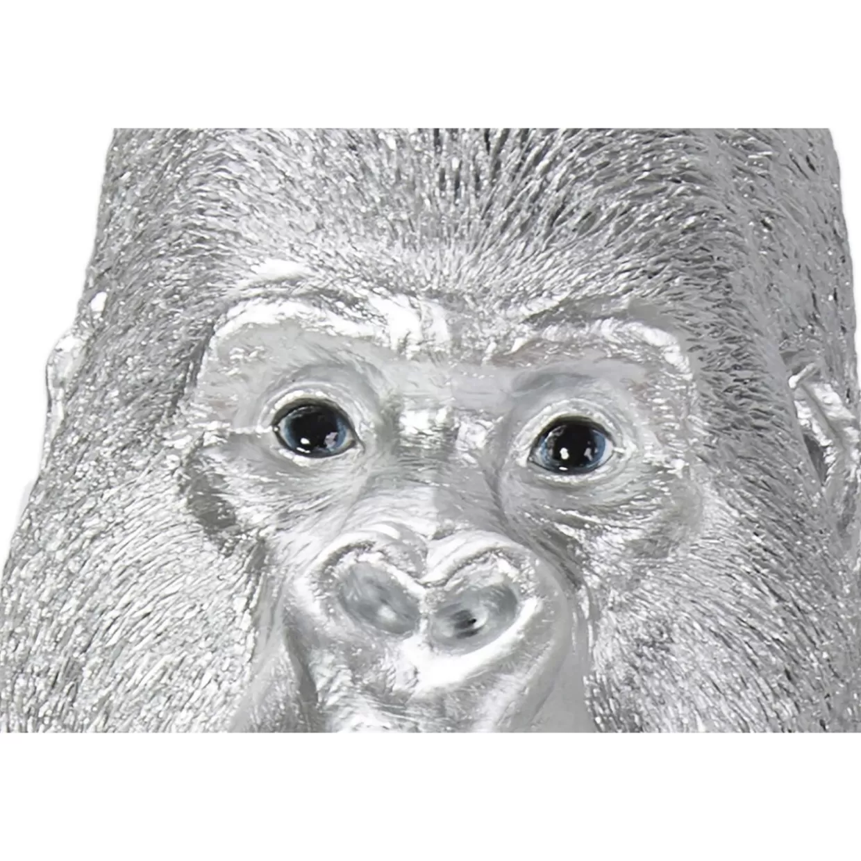 Scultura Gorilla Silver XL Grande - Decorativo per Interni e Idee Regalo Originali | Design Esclusivo KARE in Argento Opaco