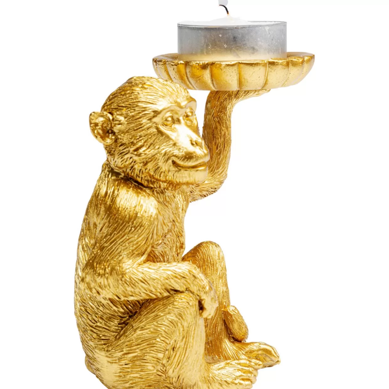 Portacandele Originale a Forma di Scimmietta - Decorazione Moderna per Atmosfere Accoglienti, Altezza 11 cm - KARE Design Articoli per la Casa e Regali